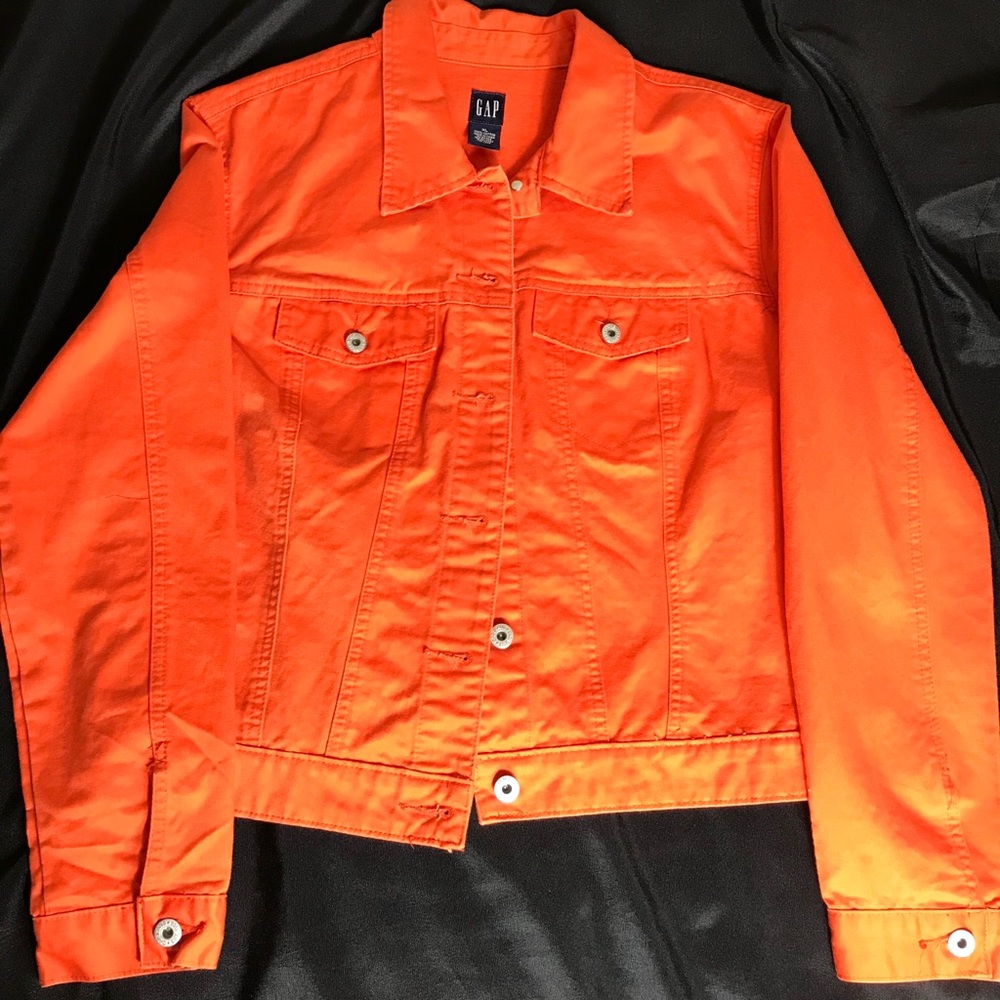 Orange Gap denim jacket